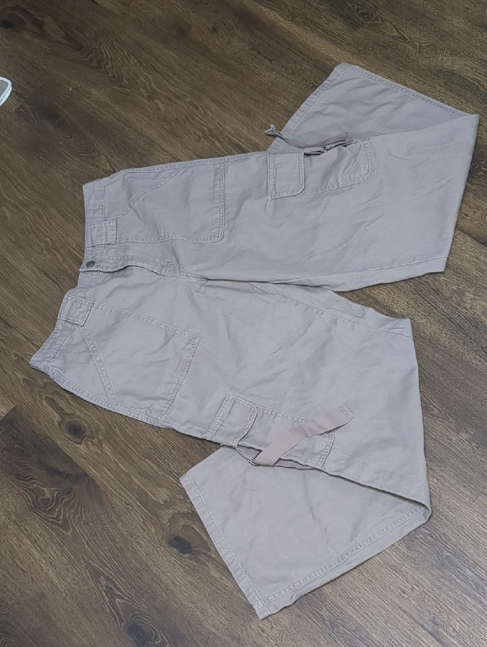 Light Gray Unisex Taupe Cargo Pants, XL